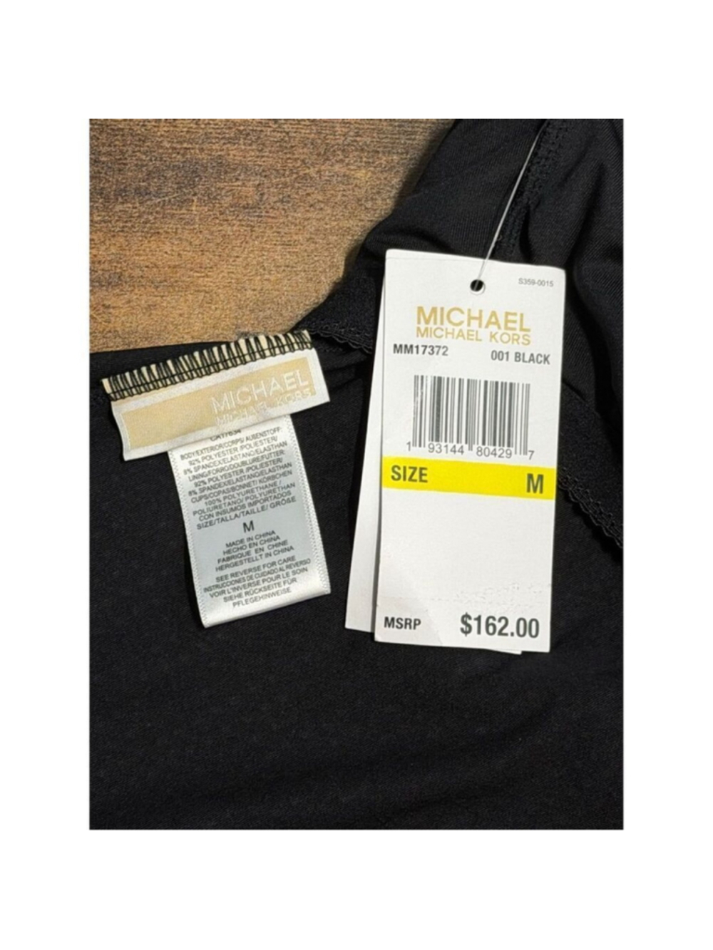 ✨ Michael Michael Kors Black Studded Tankini Swim Top Size M NWT Luxe Swimwear ✨ - Picture 9 of 13